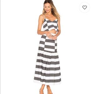 NEW • Mara Hoffman • Crop Cami Top Black White Lg